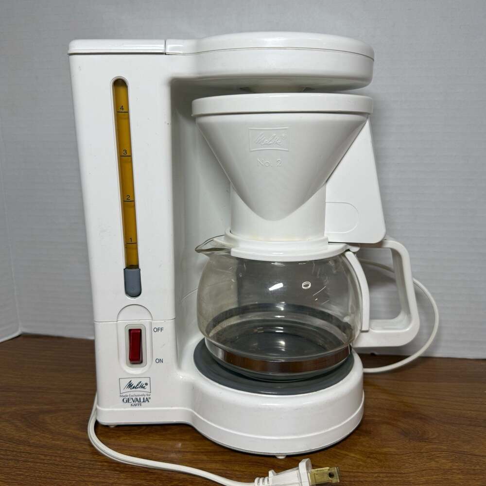 VTG Melitta Coffee Maker BCM-4A Gevalia 4-Cup WHITE -TESTED Small Dorm RV